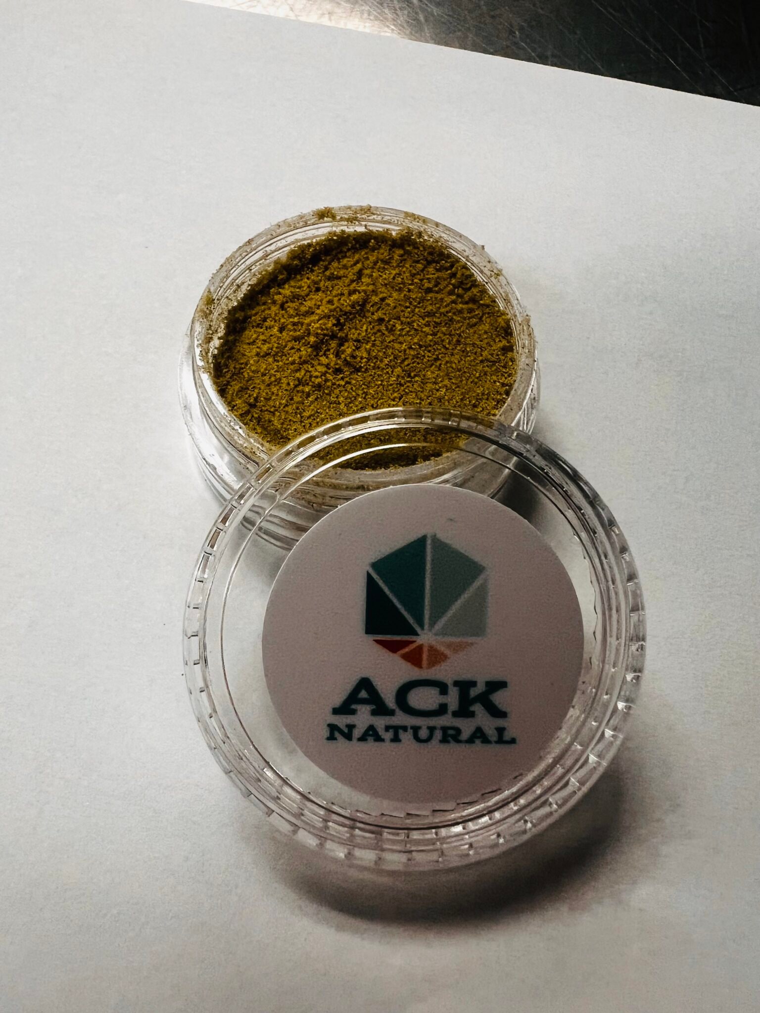 KryoKief cannabis extract with visible trichomes
